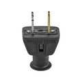 Product Image of Straight Blade Plug, #18-10 Awg 15A, 125V, Black, 1-15P, 2-Pole, 2-Wire, 0.328" Dia. Rubber, 183-6BK-BU