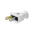 Product Image of Straight Blade Plug, #18-10 Awg 15A, 125V, White, 1-15P, 2-Pole, 2-Wire, 0.328" Dia. Rubber, 183-6W-BOX