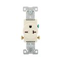 Product Image of Commercial Single Receptacle, #14-10 Awg 20A, 250V, SideWire, Almond Face, 6-20R, Pvc, 1876A