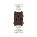 Product Image of Commercial Single Receptacle, #14-10 Awg 20A, 125V, SideWire, Brown Face, 5-20R, Pvc, 1877B-BOX