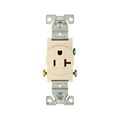 Product Image of Commercial Single Receptacle, #14-10 Awg 20A, 125V, SideWire, Light Almond Face, 5-20R, Pvc, 1877LA