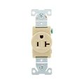 Product Image of Commercial Single Receptacle, #14-10 Awg 20A, 125V, SideWire, Ivory Face, 5-20R, Pvc, 1877V-BOX