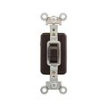 Product Image of Arrow Hart Toggle Switch, #14-10 Awg 15A 120/277V, Brown, Load Type: Motor Control, Fan, 1P, 1895B