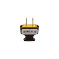 Product Image of Straight Blade Plug, #18-16 Awg 15A, 125V, Black Rubber, 1-15P, 2-Pole, 2-Wire, Screw, 1912B-BOX