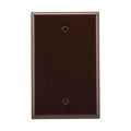 Product Image of Blank Wallplate, Box Mount, Brown, Blank Cutout, Thermoset, Single- Gang, Mid-Size, Ed Box, 2029B-BOX