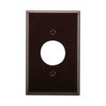 Product Image of Single Receptacle Wallplate, Brown, 1.406" Hole Cutout, Thermoset, Single-Gang, 2031B-BOX