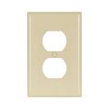 Product Image of Duplex Receptacle Wallplate, Ivory, Duplex Receptacle Cutout, Thermoset, Single-Gang, Mid-Size, 2032V-BOX