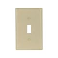 Product Image of Toggle Wallplate, Ivory, Toggle Cutout, Thermoset, Single- Gang, Mid-Size, 2034V