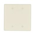 Product Image of Blank Wallplate, Box Mount, Almond, Blank Cutout, Thermoset, Two- Gang, Mid-Size, Ed Box, 2037A-BOX