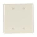 Product Image of Blank Wallplate, Box Mount, Lt. Almond, Blank Cutout, Thermoset, 2- Gang, Mid-Size, Ed Box, 2037LA-BOX