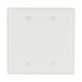 Product Image of Blank Wallplate, Box Mount, White, Blank Cutout, Thermoset, Two- Gang, Mid-Size, Ed Box, 2037W-BOX