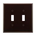 Product Image of Toggle Wallplate, Brown, Toggle Cutout, Thermoset, Two- Gang, Mid-Size, Ed Box, 2039B-BOX