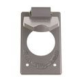 Product Image of Die Cast Aluminum Receptacle Cover, Weatherproof, Self-Closing Application, Wet/DampLocations, 20416D