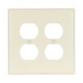 Product Image of Duplex Receptacle Wallplate, Lt. Almond, Duplex Receptacle Cutout, Thermoset, 2- Gang, Mid-Size, 2050LA