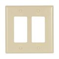 Product Image of Decorator / Gfci Wallplate, Ivory, Decorator Cutout, Thermoset, 2- Gang, Mid-Size, Ed Box, 2052V-BOX