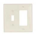 Product Image of Combination Wallplate, Lt. Almond, Toggle, Decorator Cutout, Thermoset, 2- Gang, Mid-Size, Sp, 2053LA-SP