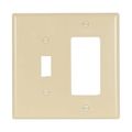 Product Image of Combination Wallplate, Ivory, Toggle, Decorator Cutout, Thermoset, 2- Gang, Mid-Size, Ed Box, 2053V-BOX