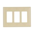 Product Image of Decorator / Gfci Wallplate, Ivory, Decorator Cutout, Thermoset, 3- Gang, Mid-Size, Ed Box, 2063V-BOX
