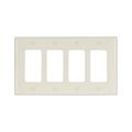 Product Image of Decorator / Gfci Wallplate, Lt. Almond, Decorator Cutout, Thermoset, 4- Gang, Mid-Size, Ed Box, 2064LA-BOX