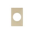 Product Image of Power Outlet And Locking Wallplate, Ivory, 2.15" Hole Cutout, Thermoset, Single-Gang, Mid-Size, 2068V-BOX