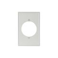 Product Image of Power Outlet And Locking Wallplate, White, 2.15" Hole Cutout, Thermoset, Single-Gang, Mid-Size, 2068W-BOX