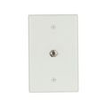 Product Image of Wallplate With Connector W/1 F Type Coax Adap Thermo Mid Wh, 2072W