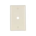 Product Image of Telephone And Coaxial Wallplate, Lt. Almond, 0.375" Hole Cutout, Thermoset, Single-Gang, 2128LA