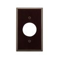 Product Image of Single Receptacle Wallplate, Brown, 1.406" Hole Cutout, Thermoset, Single-Gang, 2131B-BOX