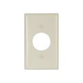 Product Image of Single Receptacle Wallplate, Lt. Almond, 1.406" Hole Cutout, Thermoset, Single- Gang, 2131LA