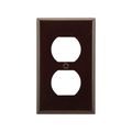 Product Image of Duplex Receptacle Wallplate, Brown, Duplex Receptacle Cutout, Thermoset, Single-Gang, 2132B-BOX