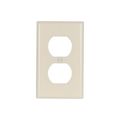 Product Image of Duplex Receptacle Wallplate, Lt. Almond, Duplex Receptacle Cutout, Thermoset, Single-Gang, 2132LA-BOX