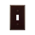 Product Image of Toggle Wallplate, Brown, Toggle Cutout, Thermoset, Single- Gang, Standard, Ed Box, 2134B-BOX