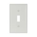 Product Image of Toggle Wallplate, White, Toggle Cutout, Thermoset, Single- Gang, Standard, 2134W