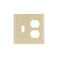 Product Image of Combination Wallplate, Ivory, Toggle, Duplex Receptacle Cutout, Thermoset, 2-Gang, Standard, 2138V-BOX