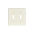 Product Image of Standard Size Toggle Switch Wallplate, Almond, Toggle, Thermoset, 2, Standard, 2139A-BOX