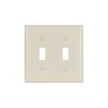 Product Image of Toggle Wallplate, Lt. Almond, Toggle Cutout, Thermoset, Two- Gang, Standard, Ed Box, 2139LA-BOX