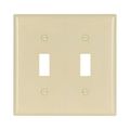 Product Image of Toggle Wallplate, Ivory, Toggle Cutout, Thermoset, Two- Gang, Standard, 2139V