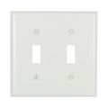 Product Image of Toggle Wallplate, White, Toggle Cutout, Thermoset, Two- Gang, Standard, 2139W