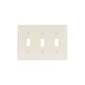 Product Image of Toggle Wallplate, Lt. Almond, Toggle Cutout, Thermoset, Three- Gang, Standard, Ed Box, 2141LA-BOX