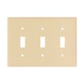 Product Image of Toggle Wallplate, Ivory, Toggle Cutout, Thermoset, Three- Gang, Standard, Ed Box, 2141V-BOX