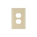 Product Image of Duplex Receptacle Wallplate, Ivory, Duplex Receptacle Cutout, Thermoset, Single-Gang, Oversize, 2142V-BOX