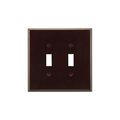 Product Image of Toggle Wallplate, Brown, Toggle Cutout, Thermoset, Two- Gang, Oversize, Ed Box, 2149B-BOX