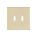 Product Image of Toggle Wallplate, Ivory, Toggle Cutout, Thermoset, Two- Gang, Oversize, Ed Box, 2149V-BOX