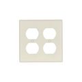 Product Image of Duplex Receptacle Wallplate, Lt. Almond, Duplex Receptacle Cutout, Thermoset, 2-Gang, 2150LA-BOX