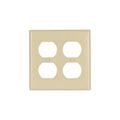 Product Image of Standard Size Duplex Receptacle Wallplate, Ivory, Power Outlet, Thermoset, 2, Standard, 2150V-BOX