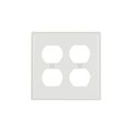 Product Image of Standard Size Duplex Receptacle Wallplate, White, Power Outlet, Thermoset, 2, Standard, 2150W-BOX