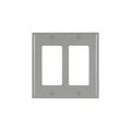 Product Image of Decorator / Gfci Wallplate, Gray, Decorator Cutout, Thermoset, Two- Gang, Standard, Ed Box, 2152GY-BOX