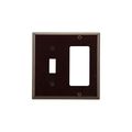 Product Image of Combination Wallplate, Brown, Toggle, Decorator Cutout, Thermoset, 2- Gang, Standard, Ed Box, 2153B-BOX