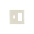 Product Image of Combination Wallplate, Lt. Almond, Toggle, Decorator Cutout, Thermoset, 2- Gang, Standard, 2153LA-BOX