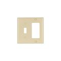 Product Image of Combination Wallplate, Ivory, Toggle, Decorator Cutout, Thermoset, 2- Gang, Standard, Ed Box, 2153V-BOX